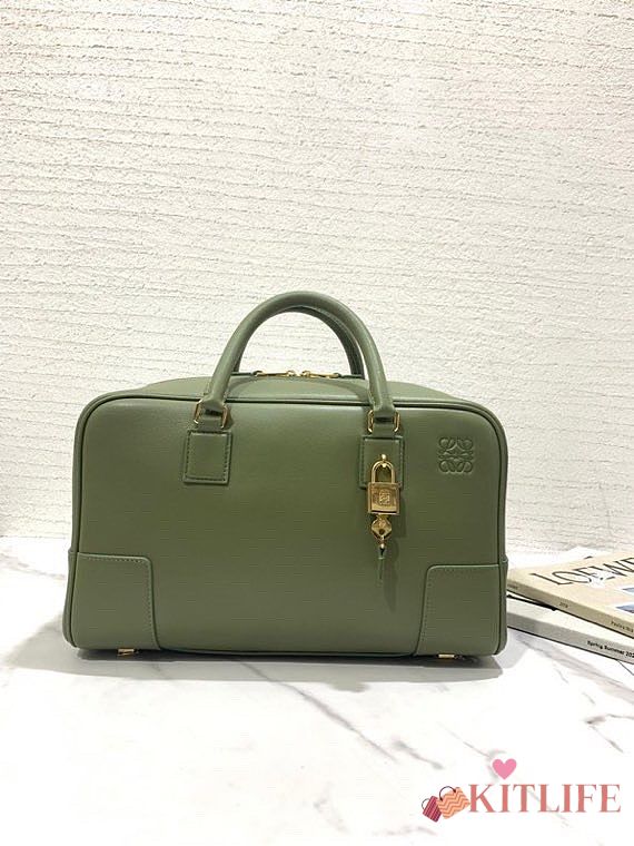 	 Kitlife Loewe Amazona 28 Square bag in nappa calfskin green - 28X18X11 cm - 1