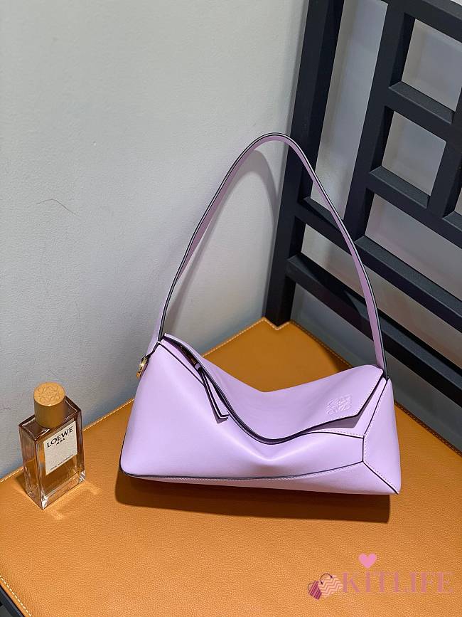 	 Kitlife Loewe Puzzle Hobo bag in nappa calfskin Bloom Orchid - 28.7x14x8.7cm - 1