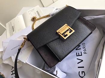 	 Kitlife Givenchy GV3 Crossbody Black Bag Gold Hardware - 21x14x7cm