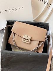 Kitlife Givenchy GV3 Crossbody Beige Bag Silver Hardware - 21x14x7cm - 1