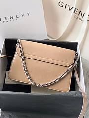 Kitlife Givenchy GV3 Crossbody Beige Bag Silver Hardware - 21x14x7cm - 5