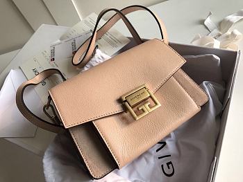 Kitlife Givenchy GV3 Crossbody Beige Bag Gold Hardware - 21x14x7cm