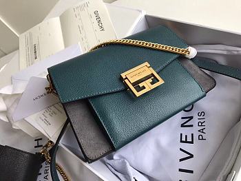 Kitlife Givenchy GV3 Crossbody Green Black Bag Gold Hardware - 21x14x7cm