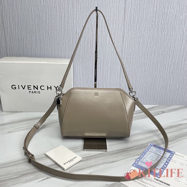 	 Kitlife Givenchy Antigona XS Box Leather Bag Dark Grey - 20*7*16cm - 1