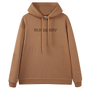 Kitlife Burberry Logo Print Cotton Hoodie Camel - 6