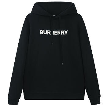 	 Kitlife Burberry Logo Print Cotton Hoodie Black