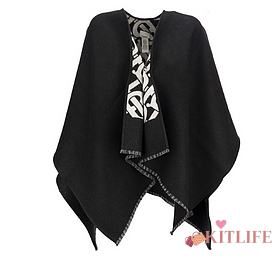Kitlife Burberry TB Monogram Wool Cape - 1