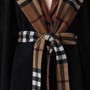 Kitlife Burberry Reversible Check Wool Hooded Cape - 4