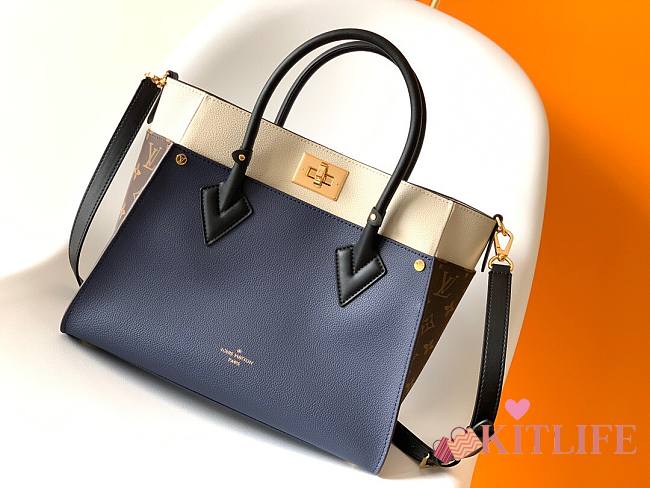 	 Kitlife Louis Vuitton On My Side MM NAvy Blue and Green - M53825 - 30.5 x 24.5 x 14 cm - 1