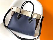 	 Kitlife Louis Vuitton On My Side MM NAvy Blue and Green - M53825 - 30.5 x 24.5 x 14 cm - 3