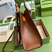 Kitlife Gucci Diana Small Tote Bag In Brown Leather - 27x24x11cm - 5