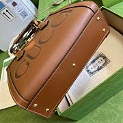 Kitlife Gucci Diana Small Tote Bag In Brown Leather - 27x24x11cm - 3