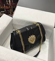 Kitlife DOLCE & GABBANA  Large Devotion Shoulder Black Bag - 26*18*8.5cm - 4