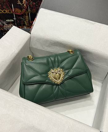 	 Kitlife DOLCE & GABBANA Large Devotion Shoulder Green Bag - 26*18*8.5cm