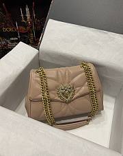 	 Kitlife DOLCE & GABBANA Large Devotion Shoulder Beige Bag - 26*18*8.5cm - 4