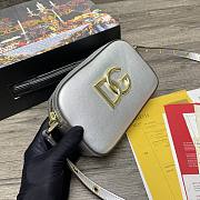 Kitlife Dolce & Gabbana Leather DG Logo Shoulder Silver Bag - 12*19*5.5cm - 4