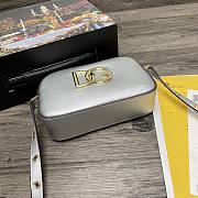 Kitlife Dolce & Gabbana Leather DG Logo Shoulder Silver Bag - 12*19*5.5cm - 3