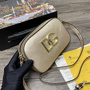 Kitlife Dolce & Gabbana Leather DG Logo Shoulder Gold Bag - 12*19*5.5cm - 3