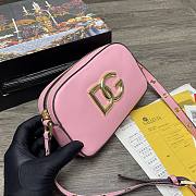 	 Kitlife Dolce & Gabbana Leather DG Logo Shoulder Pink Bag - 12*19*5.5cm - 4