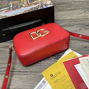 	 Kitlife Dolce & Gabbana Leather DG Logo Shoulder Red Bag - 12*19*5.5cm - 2