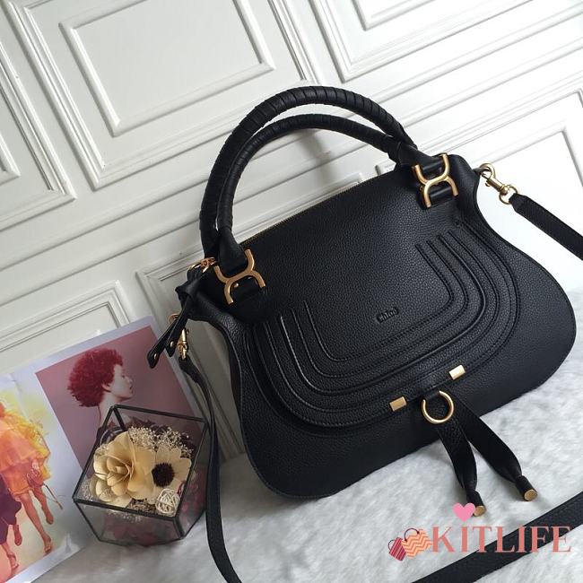 Kitlife Chloe Marcie Double Carry Black Bag - 36/12/28cm - 1