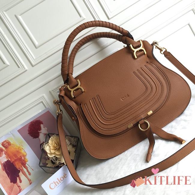 	 Kitlife Chloe Marcie Double Carry Brown Bag - 36/12/28cm - 1