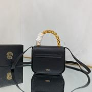 	 Kitlife Versace La Medusa Mini Black Grained Leather Bag - 16x12x6cm - 3