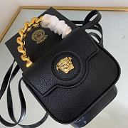 	 Kitlife Versace La Medusa Mini Black Grained Leather Bag - 16x12x6cm - 2