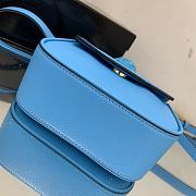 Kitlife Versace La Medusa Mini Blue Grained Leather Bag - 16x12x6cm - 2