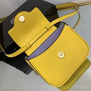 Kitlife Versace La Medusa Mini Yellow Grained Leather Bag - 16x12x6cm - 5