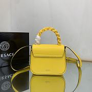 Kitlife Versace La Medusa Mini Yellow Grained Leather Bag - 16x12x6cm - 4