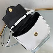 Kitlife Versace La Medusa Mini Black and White Grained Leather Bag - 16x12x6cm - 3