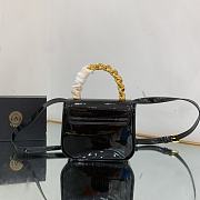 Kitlife Versace La Medusa Patent Mini Black Bag - 16x12x6cm - 2