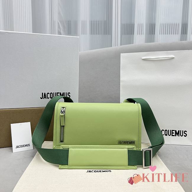 	 Kitlife Jacquemus Le Messageru shoulder bag green - 25.5x8x16cm - 1