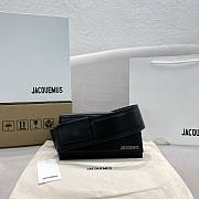 Kitlife Jacquemus Crossbody Black Leather Bag - 23x12x4cm - 1