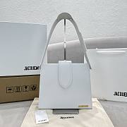 	 Kitlife Jacquemus White Le Bambino 24 Leather Shoulder Bag - 26x22x9.5cm - 1