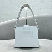 	 Kitlife Jacquemus White Le Bambino 24 Leather Shoulder Bag - 26x22x9.5cm - 4