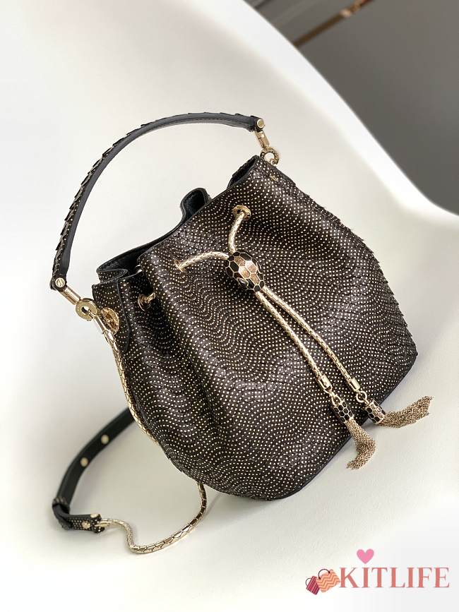 Kitlife BVLGARI  Python Serpenti Forever Bucket Bag - 16*10*19cm - 1