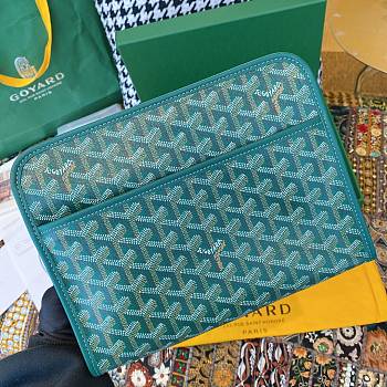 	 Kitlife Goyard Jouvence GM Toiletry Green Bag - 23 cm x 7.5 cm x 29.5 cm