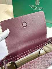 	 Kitlife Goyard Goyardine Canvas & Chevroches Calfskin Rouette PM Bag Burgundy - 23cm x14cm x31cm - 3