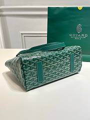 	 Kitlife Goyard Goyardine Canvas & Chevroches Calfskin Rouette PM Bag Green - 23cm x14cm x31cm - 4