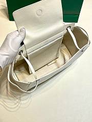 	 Kitlife Goyard Goyardine Canvas & Chevroches Calfskin Rouette PM Bag White - 23cm x14cm x31cm - 5