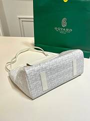 	 Kitlife Goyard Goyardine Canvas & Chevroches Calfskin Rouette PM Bag White - 23cm x14cm x31cm - 2