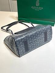 	 Kitlife Goyard Goyardine Canvas & Chevroches Calfskin Rouette PM Bag Grey - 23cm x14cm x31cm - 5