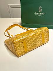 	 Kitlife Goyard Goyardine Canvas & Chevroches Calfskin Rouette PM Bag Yellow - 23cm x14cm x31cm - 5