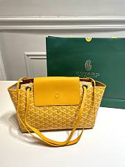 	 Kitlife Goyard Goyardine Canvas & Chevroches Calfskin Rouette PM Bag Yellow - 23cm x14cm x31cm - 3