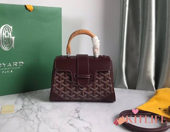	 Kitlife Goyard Saigon Souple Mini Bag Burgundy - 15 cm x 7.5 cm x 20 cm - 1