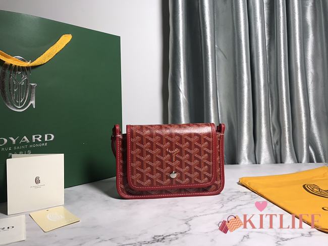 	 Kitlife Goyard Plumet Pocket Wallet Red - 14 cm x 2.5 cm x 20.5 cm - 1