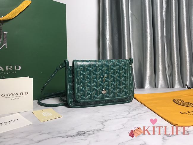 Kitlife Goyard Plumet Pocket Wallet Green - 14 cm x 2.5 cm x 20.5 cm - 1