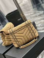 	 Kitlife YSL Loulou Toy Medium quilted suede cross-body bag light brown - 467072 - 25x17x9cm - 2